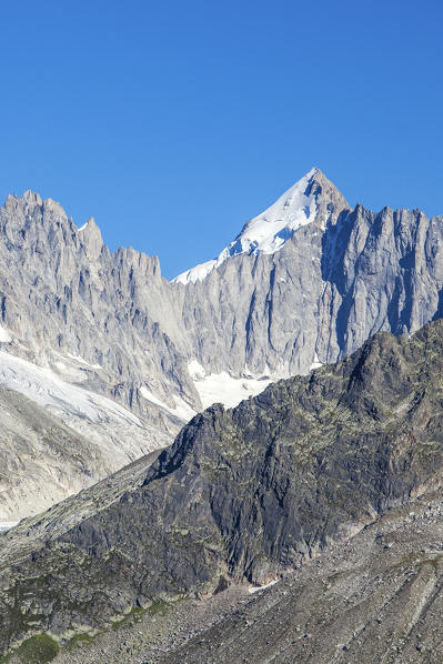View of Mont Dolent  a mountain in the Mont Blanc massif. France