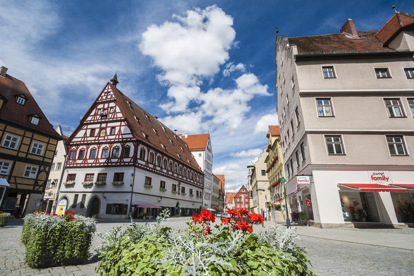 The old city centre  of Nordlingen Bavaria Southern Germany Europe