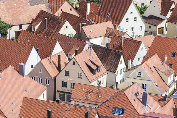 The roofs of Nordlingen Bavaria Southern Germany Europe
