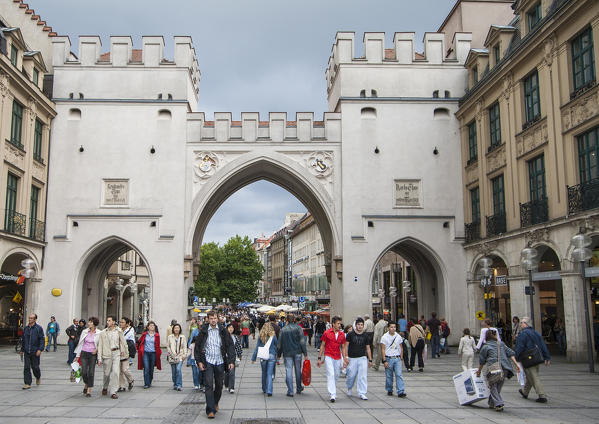 Pedestrian city centre  Munich Bavaria southern Germany Europe