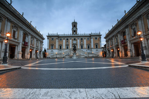Piazza del Campidoglio where Roman Divinities were praised and nowadays headquarter of the Government Rome Lazio Italy Europe