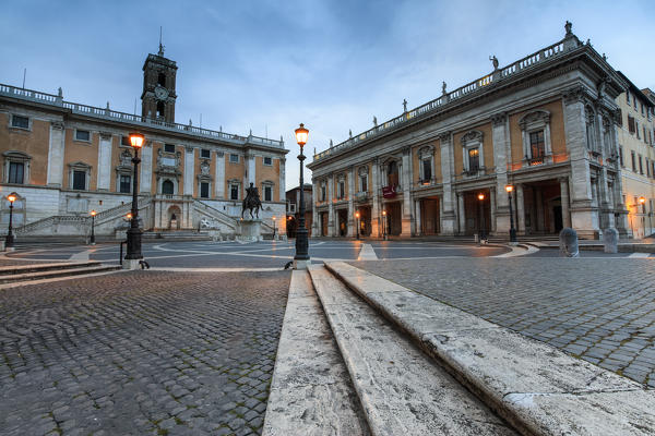 Piazza del Campidoglio where Roman Divinities were praised and nowadays headquarter of the Government Rome Lazio Italy Europe