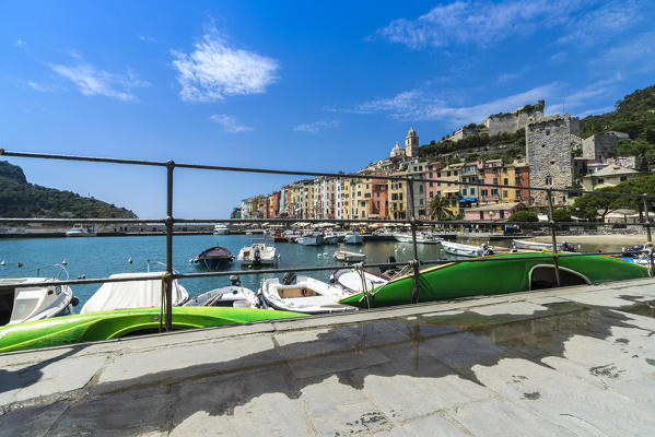 The picturesque seaside village with colored houses Portovenere La Spezia province Liguria Italy Europe
