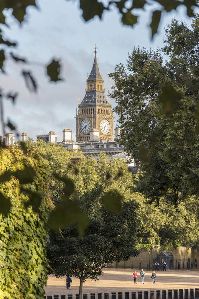 A view to the Big Ben from St James Park City of Westminster London United Kingdom