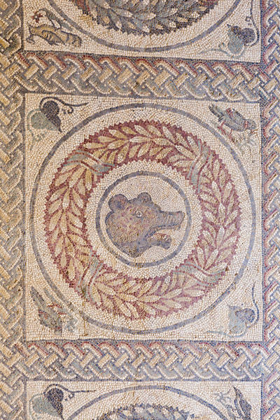 Ancient roman mosaics in the archeological site of Villa Romana del Casale Piazza Armerina province of Enna Sicily Italy Europe