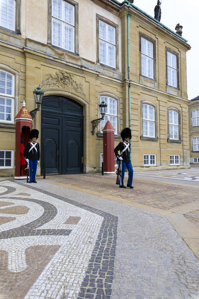 Ceremony of Change of the Guard at Amalienborg Palace, Copenhagen, Denmark