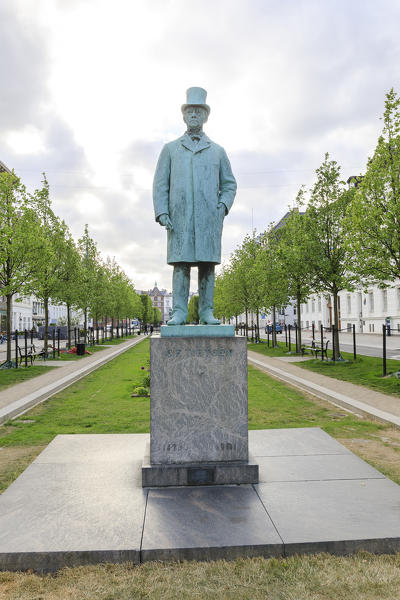 Statue of Carl Frederik Tietgen, a Danish financier and industrialis, St. Ann's Square, Copenhagen, Denmark