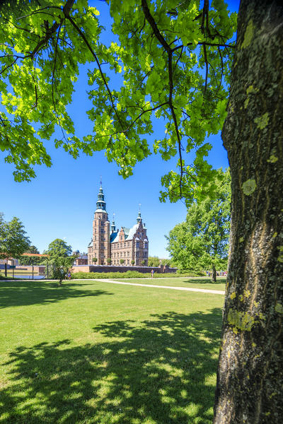 Gardens and Rosenborg Castle built in the Dutch Renaissance style , Copenhagen, Denmark