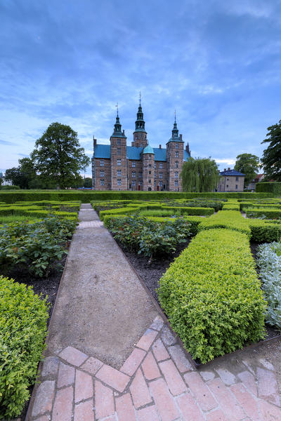 Rosenborg Castle seen from the gardens of Kongens Have, Copenhagen, Denmark