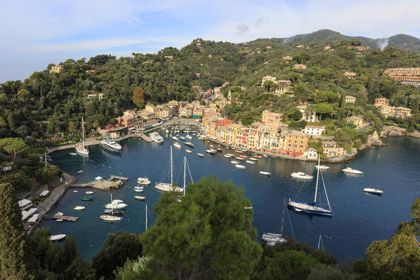 Harbor and picturesque village of Portofino, province of Genoa, Liguria, Italy