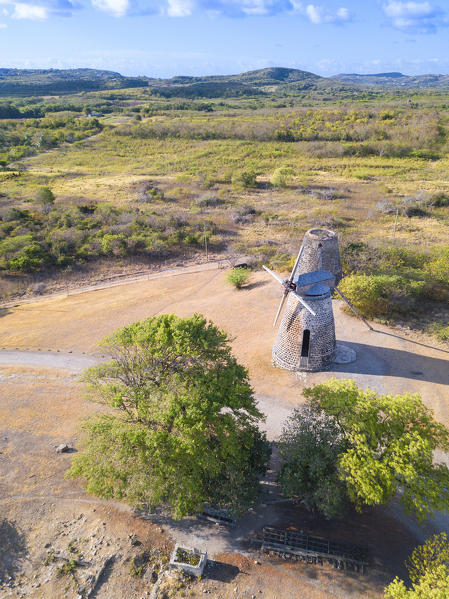 Panoramic elevated view of Betty's Hope, Antigua, Antigua and Barbuda, Caribbean, Leeward Islands, West Indies