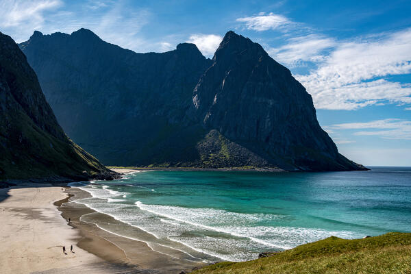 kvalvika beach, Lofoten Island,Norway, Europe