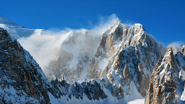 Mont Maudit (Mont Blanc/Monte Bianco massif), Aosta Valley, Europe, 
