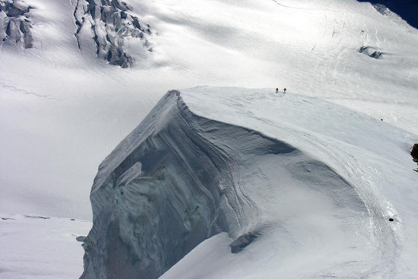 Mountaineering Climbing Jungfrau (AletschGlacier, Aletschgletscher),Switzerland, Europe       