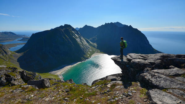 kvalvika, Lofoten Island, Norway, Europe