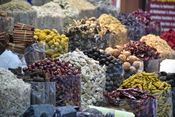 Spices at Dubai Market,souq, United Arab Emirates,Emirati, Middle East,Middle Eastern