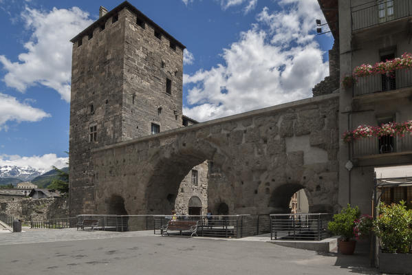 Porta Pretoria in Aosta, Aosta Valley, Italy