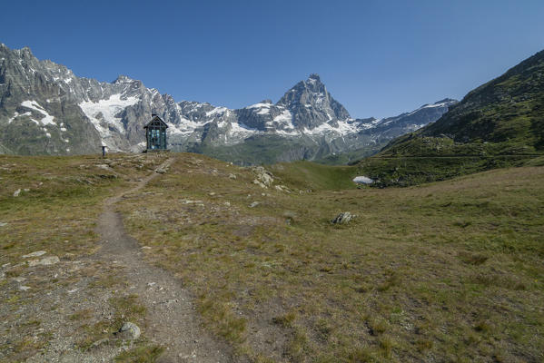 Small sanctuary at the foot of the Matterhorn, Cervinia, Aosta Valley, Italy