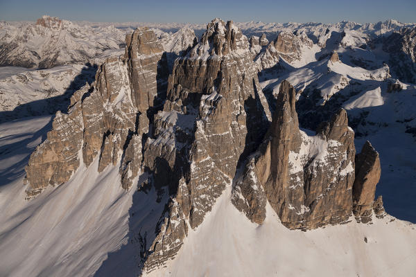 Three Peak of Lavaredo. Misurina, Belluno province, Veneto region. Italy Europe. 