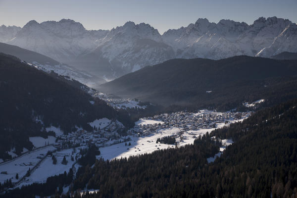 The countries of Padola and Dosoledo, Comelico Superiore. Belluno province, Veneto region, Italy. Europe