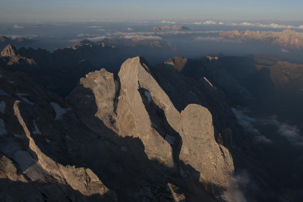 Gran Vernel peak, 3.205m (10.515ft) a.s.l. Marmolada group, Dolomites. Trentino Alto Adige region. Italy, Europe 