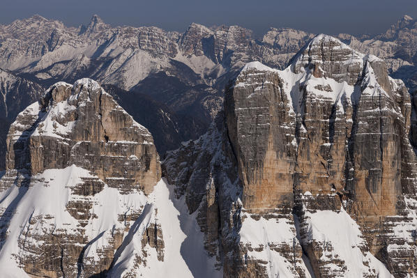 Coldai and Alleghe peaks, Civetta Group, Dolomites. Belluno province, Veneto region, Italy, Europe



