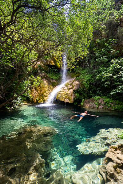 Ulassai natural pool, Nuoro province, Sardinia, Italy, Europe.