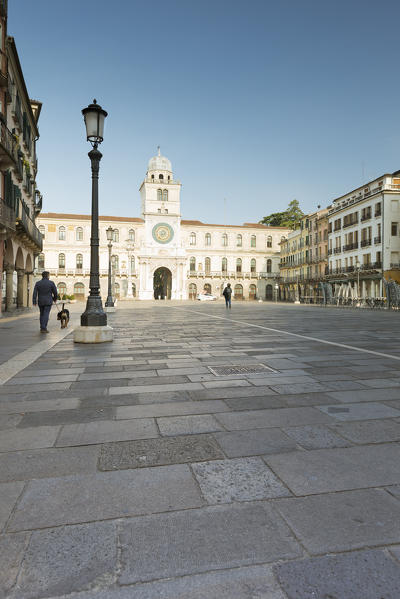 a view of Piazza dei Signori, one of the many plazas of the historic city of Padua, Padua province, Veneto, Italy, Europe