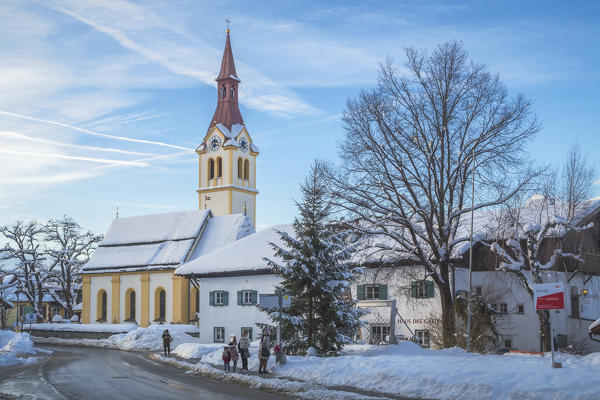 The village of Igls in winter, Innsbruck, Tyrol, Austria, Europe