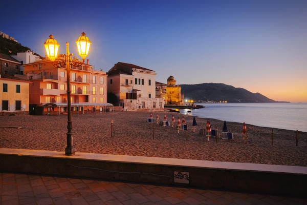 Evening in Santa Maria di Castellabate, Salerno province, Campania, Italy, Europe
