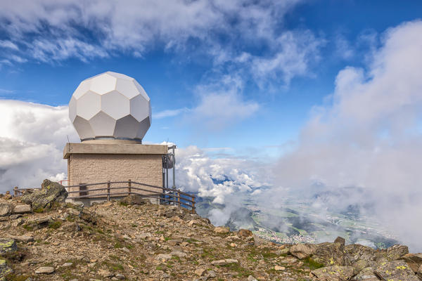 The weather station on the peak of Patscherkofel mountain, Innsbruck, Tyrol, Austria, Europe
