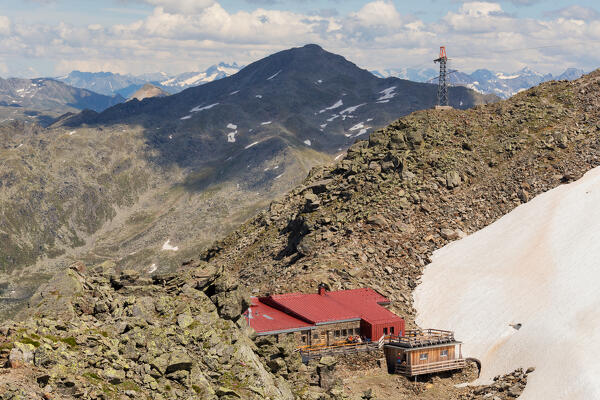 The Glungezer hut with Malgrubler mountain in the background, Tulfes, Innsbruck Land, Tyrol, Austria, Europe 