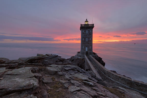 Kermorvan Lighthouse, Le Conquet, Brest, Finistère departement, Bretagne - Brittany, France, Europe