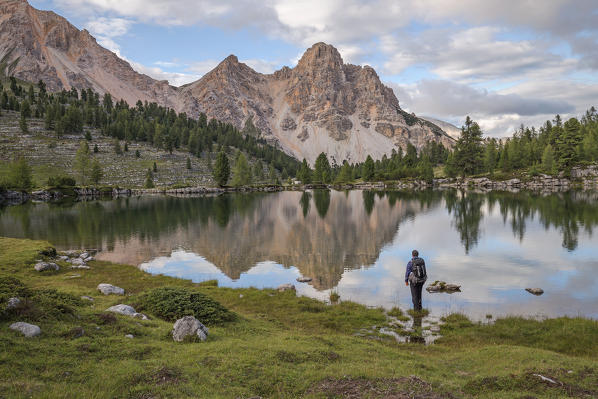 Lago Verde, Lè Vert, Parco Naturale Fannes - Sennes - Braies, San Vigilio di Marebbe, Bolzano, Bozen, Italy, Europe