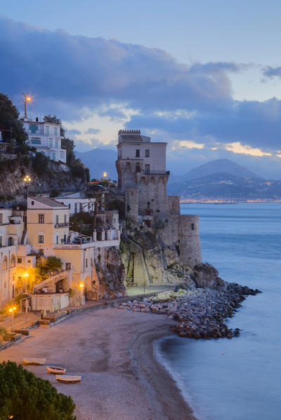 The Saracen Tower of Cetara, Salerno province, Campania, Italy, Europe