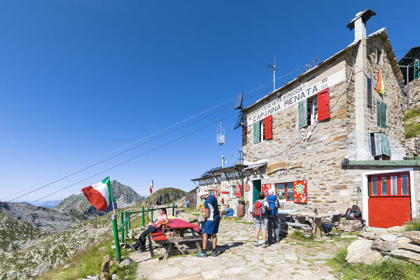 The Capanna Renata Refuge on the mountains of Biella above Oropa (Oropa Valley, Biella, Biella province, Piedmont, Italy, Europe)
