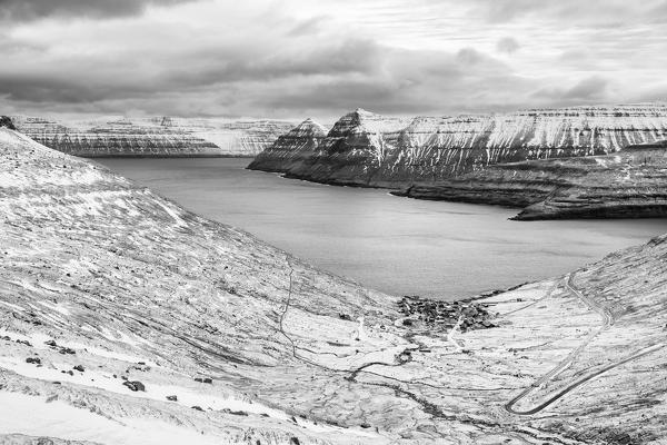 The village of Funningur (Eysturoy island, Faroe Islands, Denmark)