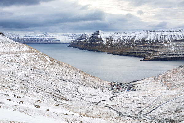 The village of Funningur (Eysturoy island, Faroe Islands, Denmark)