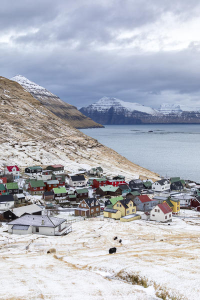The village of Funningur (Eysturoy island, Faroe Islands, Denmark)