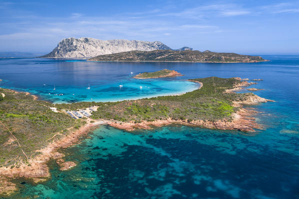 Capo Coda Cavallo and the Island of Tavolara (San Teodoro, Sassari province, Sardinia, Italy, Europe)