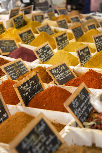 The market in Antibes, Grasse, Alpes-Maritimes department, Provence-Alpes-Cote d'Azur region, France, Europe