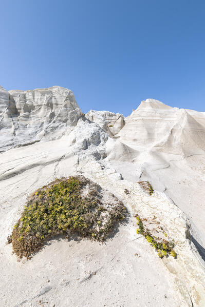 Volcanic rock formations on Sarakiniko Beach (Plaka, Milos Island, Cyclades Islands, Greece, Europe)
