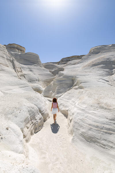 Volcanic rock formations on Sarakiniko Beach (Plaka, Milos Island, Cyclades Islands, Greece, Europe) (MR)
