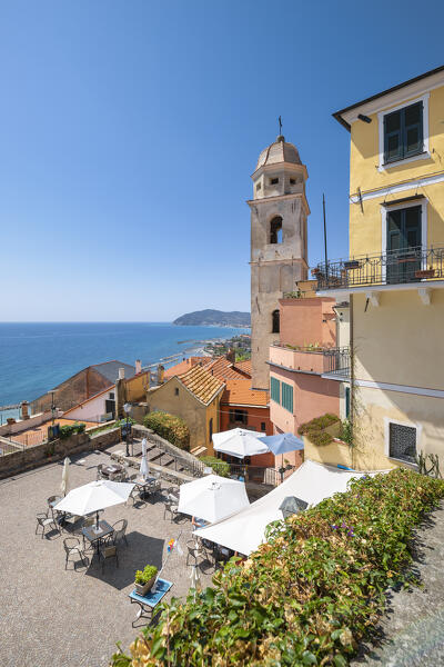 The small square of Cervo (province of Imperia, Liguria, Italy)