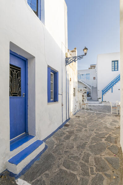 In the alleys of the village of Plaka (Milos Island, Cyclades Islands, Greece, Europe)