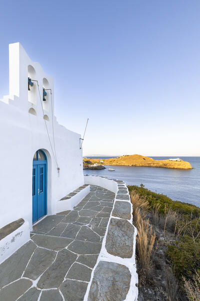 The orthodox Church of Agios Charalampos near the small village of Faros (Sifnos Island, Cyclades Islands, Greece, Europe)