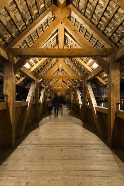 The Chapel Bridge (Lucerne, Lucerne canton, Switzerland, Europe)