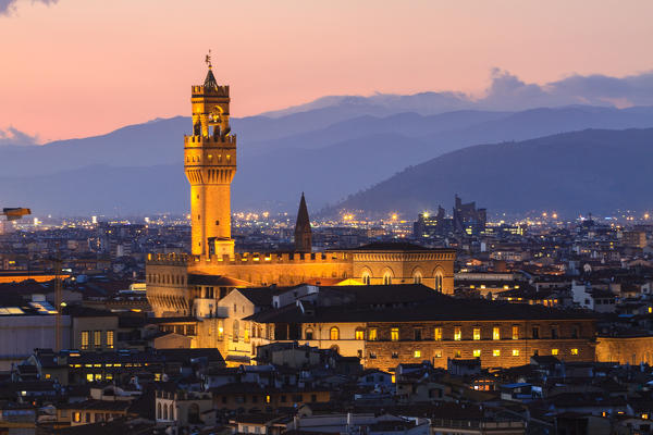 Europe, Italy, Tuscany. Florence historical center as seen from Piazzale Michelangelo panoramic point