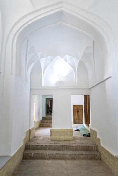The interior of Shah i Zinda mosque in Sammarcanda. Samarkand, Uzbekistan, Central Asia.