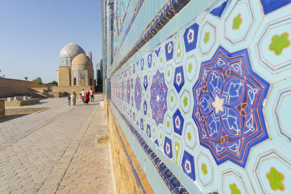 Shah i Zinda mausoleum complex in Sammarcanda. Samarkand, Uzbekistan, Central Asia.